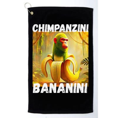 Shimpanzini Bananini Italian Brainrot Chimpanzee And Banana Golf Towel