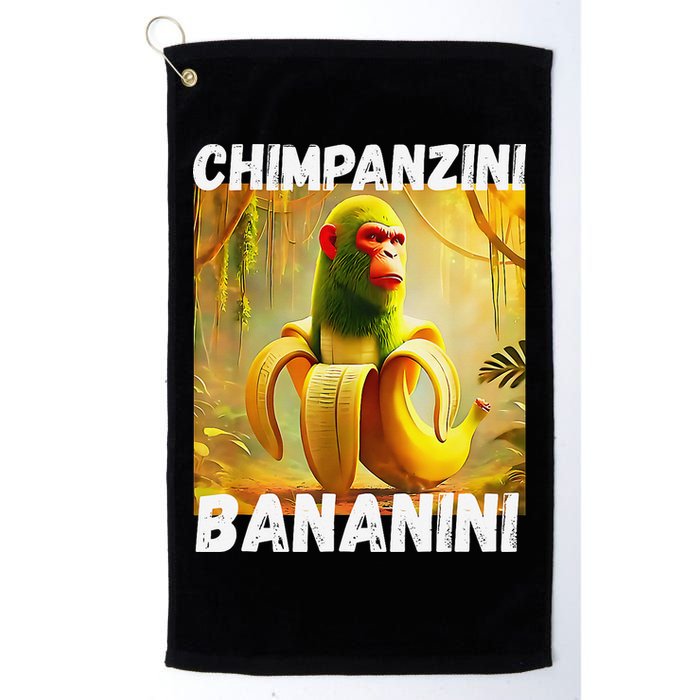 Shimpanzini Bananini Italian Brainrot Chimpanzee And Banana Golf Towel