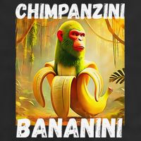 Shimpanzini Bananini Italian Brainrot Chimpanzee And Banana Golf Towel
