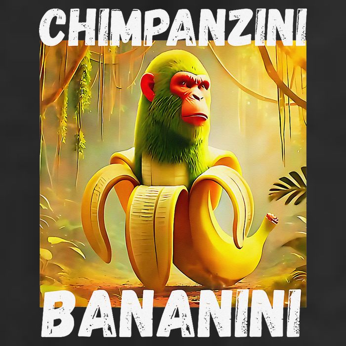 Shimpanzini Bananini Italian Brainrot Chimpanzee And Banana Golf Towel
