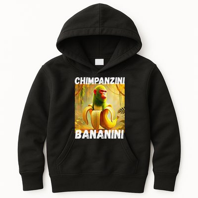 Shimpanzini Bananini Italian Brainrot Chimpanzee And Banana Kids Hoodie