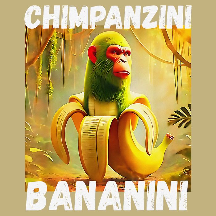 Shimpanzini Bananini Italian Brainrot Chimpanzee And Banana Cooling Performance Long Sleeve Crew