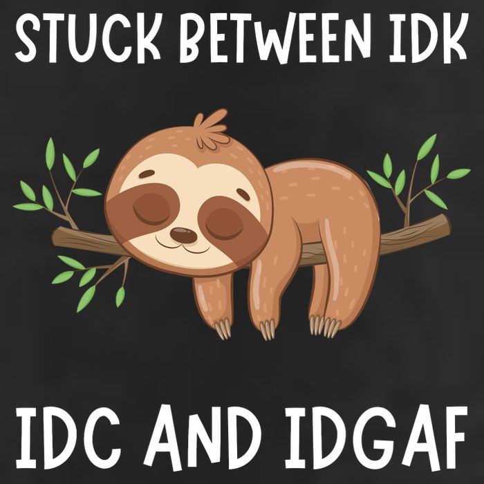 Stuck Between Idk Idc And Idgaf Sloth Lover Gift 11oz C Handle Ceramic Mug