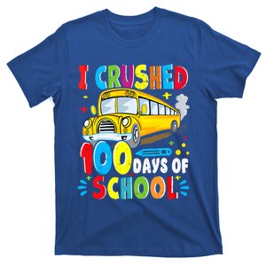 School Bus I Crushed 100 Day Of School Gift T-Shirt