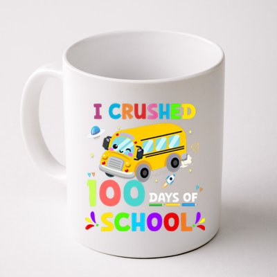 School Bus I Crushed 100 Day Of School Meaningful Gift Coffee Mug