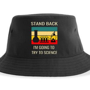 Stand back I'm going to try science funny scientist chemist Sustainable Bucket Hat