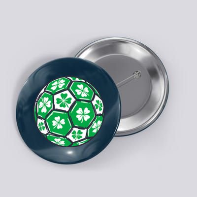 Soccer Ball Ireland Shamrock Irish St Patricks Day Button