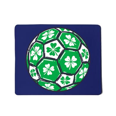 Soccer Ball Ireland Shamrock Irish St Patricks Day Mousepad