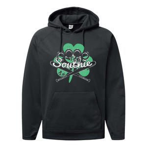 Southie Boston Irish Saint Patrick's Day Distressed Performance Fleece Hoodie