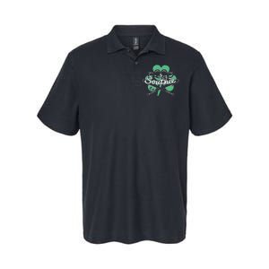 Southie Boston Irish Saint Patrick's Day Distressed Softstyle Adult Sport Polo