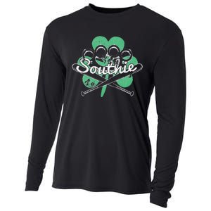 Southie Boston Irish Saint Patrick's Day Distressed Cooling Performance Long Sleeve Crew