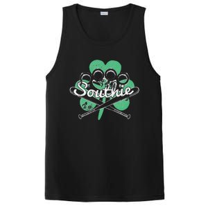 Southie Boston Irish Saint Patrick's Day Distressed PosiCharge Competitor Tank