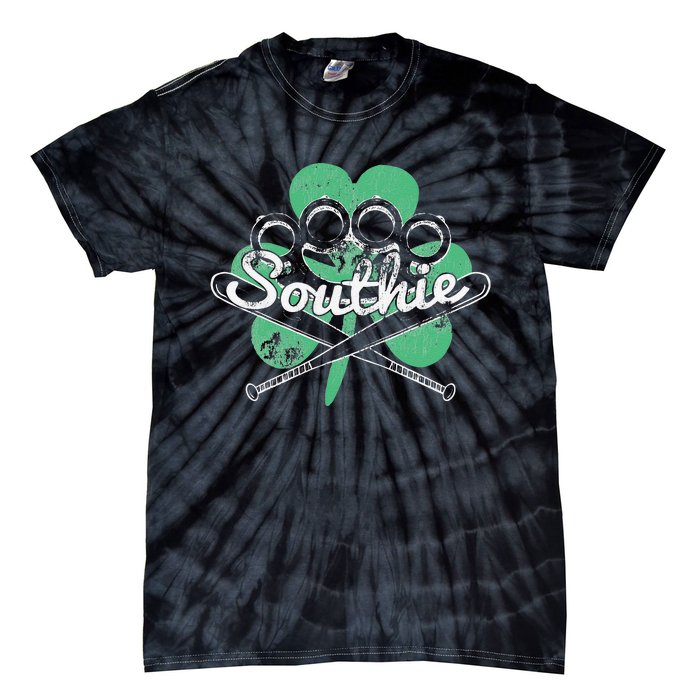 Southie Boston Irish Saint Patrick's Day Distressed Tie-Dye T-Shirt