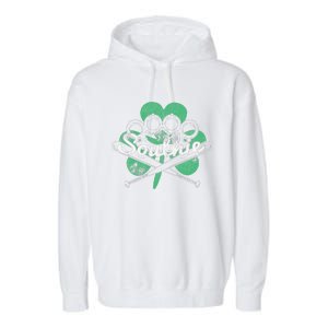 Southie Boston Irish Saint Patrick's Day Distressed Garment-Dyed Fleece Hoodie