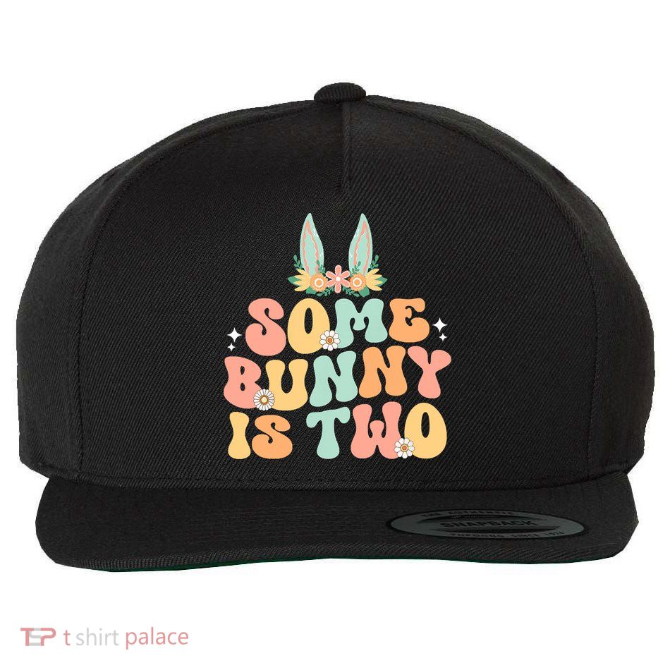 Some Bunny Is Two Birthday Party Wool Snapback Cap