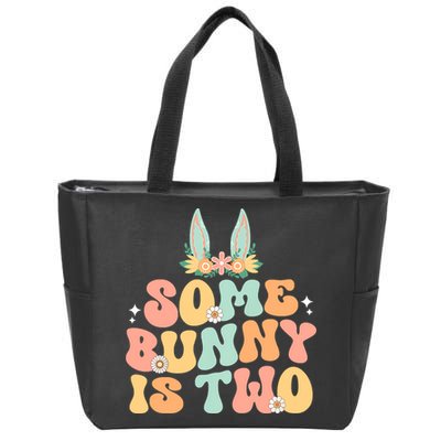 Some Bunny Is Two Birthday Party Zip Tote Bag