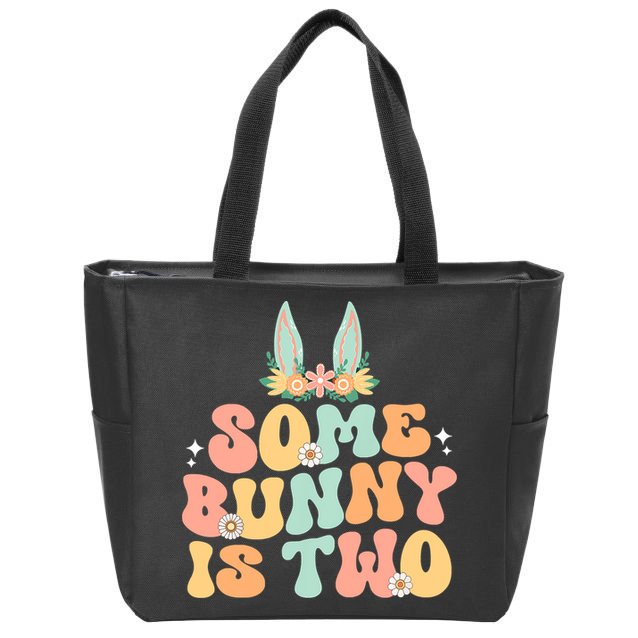 Some Bunny Is Two Birthday Party Zip Tote Bag