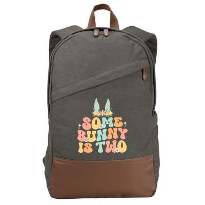 Some Bunny Is Two Birthday Party Cotton Canvas Backpack