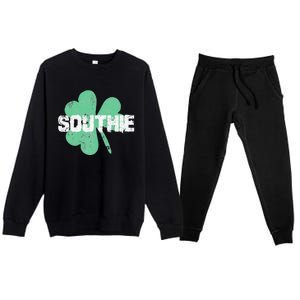 Southie Boston Irish Saint Patrick's Day Premium Crewneck Sweatsuit Set