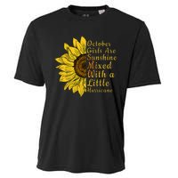 Sunflower Born In October Birthday Gift For Women Cooling Performance Crew T-Shirt