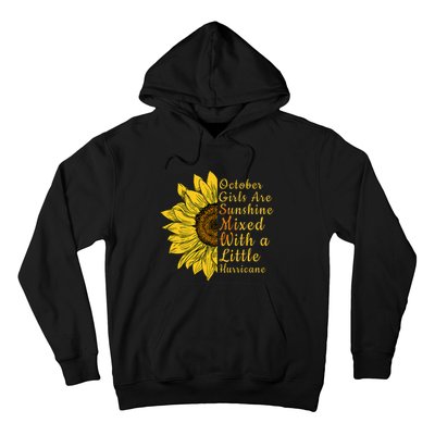 Sunflower Born In October Birthday Gift For Women Hoodie