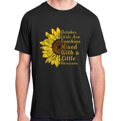 Sunflower Born In October Birthday Gift For Women Adult ChromaSoft Performance T-Shirt