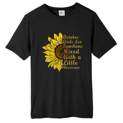 Sunflower Born In October Birthday Gift For Women Tall Fusion ChromaSoft Performance T-Shirt