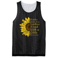 Sunflower Born In October Birthday Gift For Women Mesh Reversible Basketball Jersey Tank