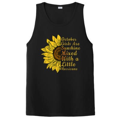 Sunflower Born In October Birthday Gift For Women PosiCharge Competitor Tank