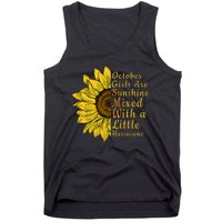 Sunflower Born In October Birthday Gift For Women Tank Top