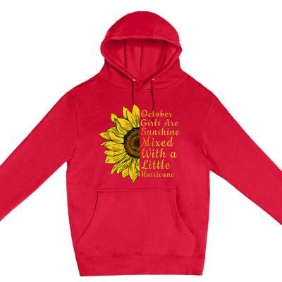 Sunflower Born In October Birthday Gift For Women Premium Pullover Hoodie