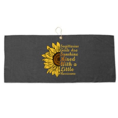 Sagittarius Birthday In December Sunflower Funny Cool Gift Large Microfiber Waffle Golf Towel