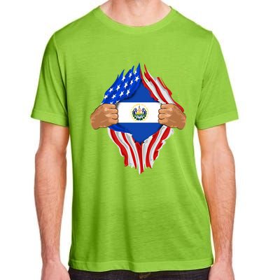 Salvadoran Blood Inside Me Funny Gift El Salvador Flag Gift Adult ChromaSoft Performance T-Shirt