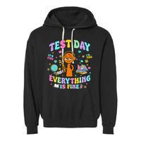 Spru Bruh Its Test Day You Got This Runki Toy Garment-Dyed Fleece Hoodie