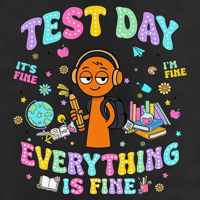 Spru Bruh Its Test Day You Got This Runki Toy 7 Panel Mesh Trucker Snapback Hat