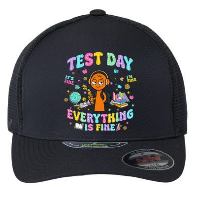 Spru Bruh Its Test Day You Got This Runki Toy Flexfit Unipanel Trucker Cap