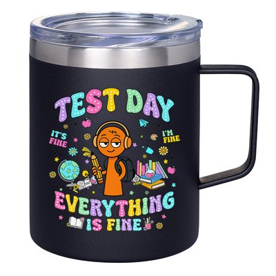 Spru Bruh Its Test Day You Got This Runki Toy 12oz Stainless Steel Coffee Mug