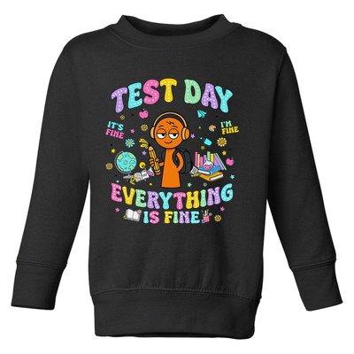 Spru Bruh Its Test Day You Got This Runki Toy Toddler Sweatshirt