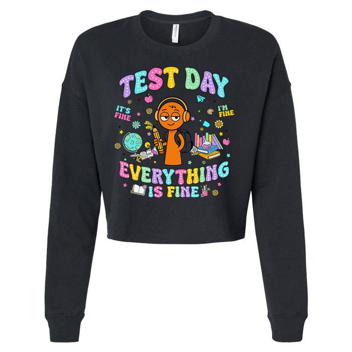 Spru Bruh Its Test Day You Got This Runki Toy Cropped Pullover Crew