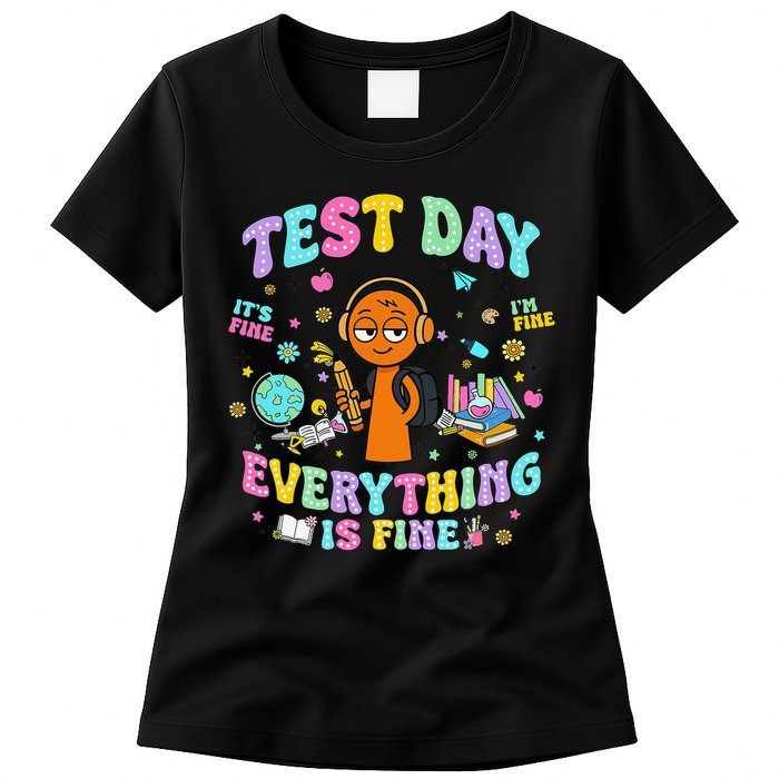 Spru Bruh Its Test Day You Got This Runki Toy Womens T-Shirt
