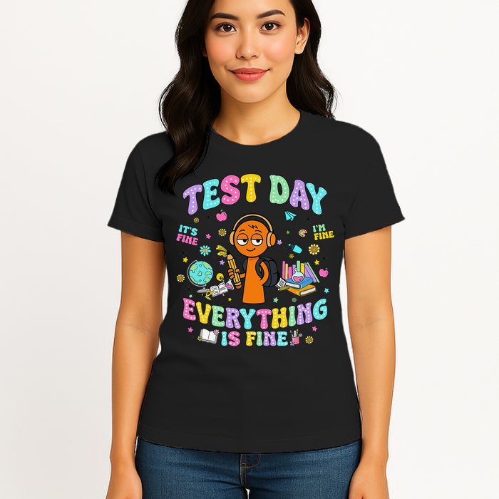 Spru Bruh Its Test Day You Got This Runki Toy Womens T-Shirt