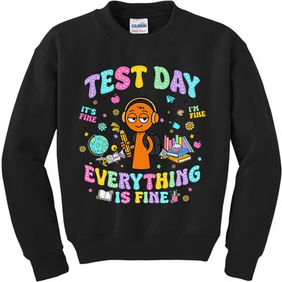 Spru Bruh Its Test Day You Got This Runki Toy Kids Sweatshirt