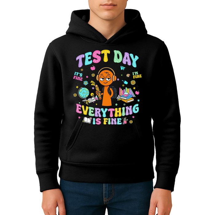 Spru Bruh Its Test Day You Got This Runki Toy Kids Hoodie