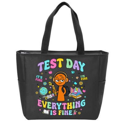 Spru Bruh Its Test Day You Got This Runki Toy Zip Tote Bag