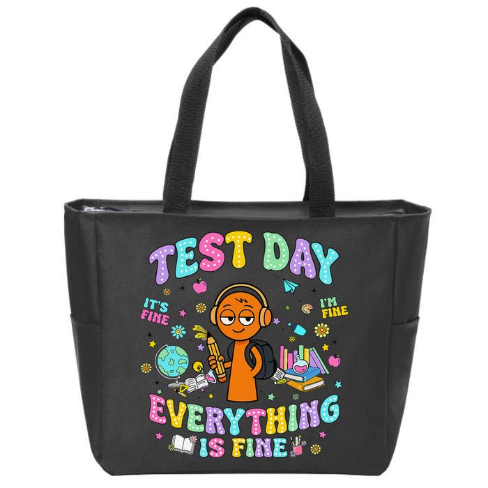 Spru Bruh Its Test Day You Got This Runki Toy Zip Tote Bag