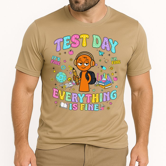 Spru Bruh Its Test Day You Got This Runki Toy Cooling Performance Crew T-Shirt