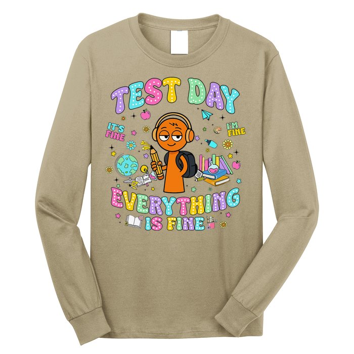 Spru Bruh Its Test Day You Got This Runki Toy Long Sleeve Shirt