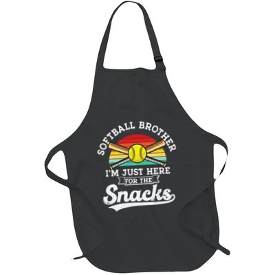 Softball brother I'm Just Here for the snacks retro Softball Apron