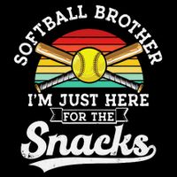 Softball brother I'm Just Here for the snacks retro Softball Mesh Reversible Basketball Jersey Tank