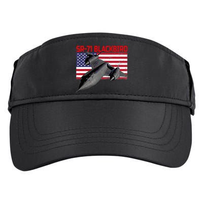 Sr71 Blackbird In Action And Patriotic American Flag. Adult Drive Performance Visor